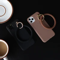 candy color bracelet ring phone case for iphone 11 12pro max 12mini xr x xs max se 6 6s 7 8 plus matte soft silicone case capa