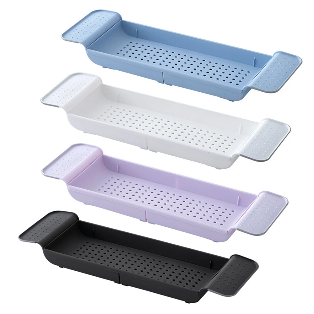 

Bathtub Rack Telescopic Telescopic Bathtub Rack Wear-resistant Non-slip TPR Storage Rack Organizer Telescopic Sink Rack