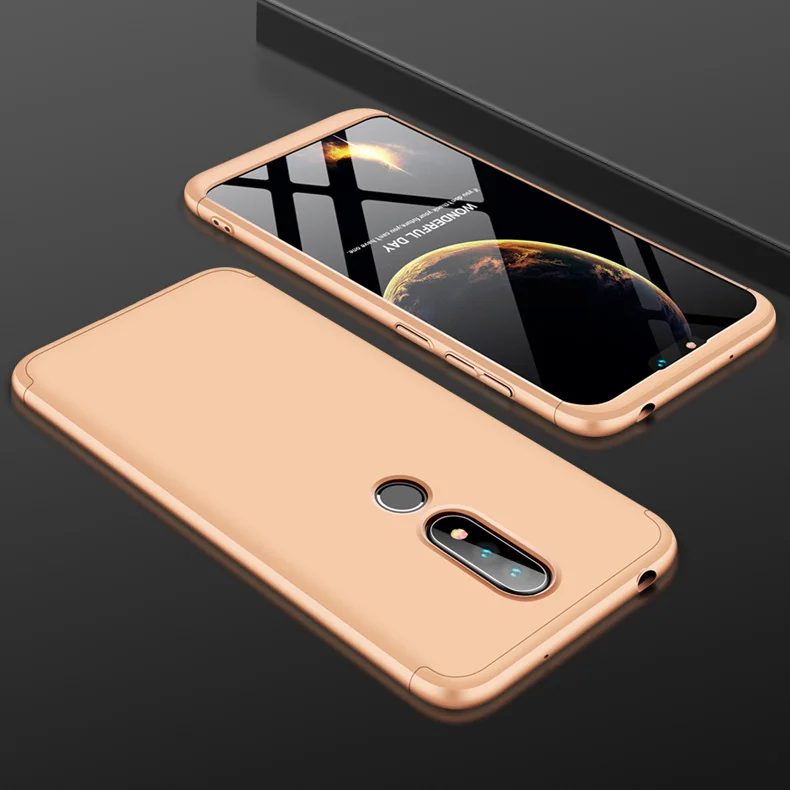 Для Nokia 6,1 Plus TA 1103 чехол Nokia X6 360 градусов защищенный полный корпус матовый чехол для nokia6,1 Plus Твердый защитный чехол