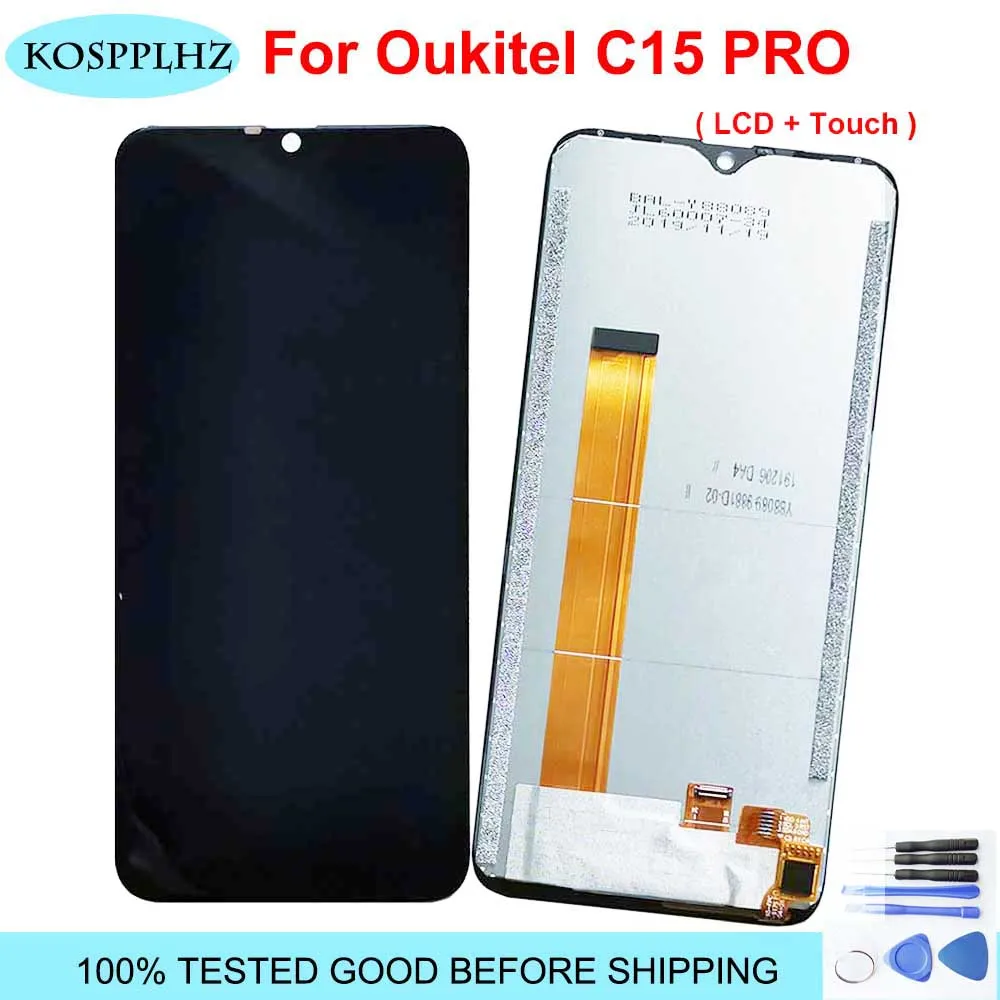 ЖК-дисплей и тачскрин в сборе для Oukitel C15 Pro 100% дюймов 6 09 x пикселей черный с