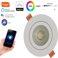 work with google alexa tuya siri smart control rgbw recessed led dimmable downlight 9w angle adjustable spot light ceiling lamp