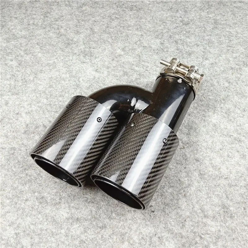 Новинка автомобильные двойные выхлопные трубы H-Style для BMW глянцевые черные