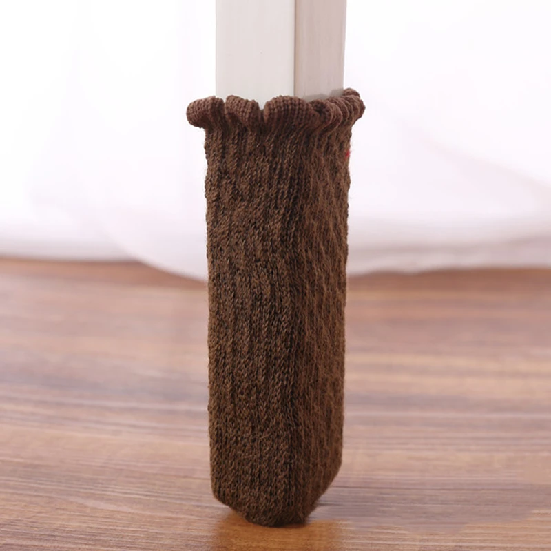 4PCS Chair Stool Table 4Pcs Leg Socks Knitted Mat Protective Dining Case Booties Sleeve | Дом и сад