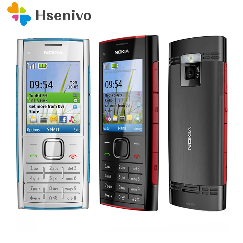 nokia x2 refurbished original unlokced nokia x2 x2 00 fm java 5mp unlocked mobile phone one year warranty free global shipping
