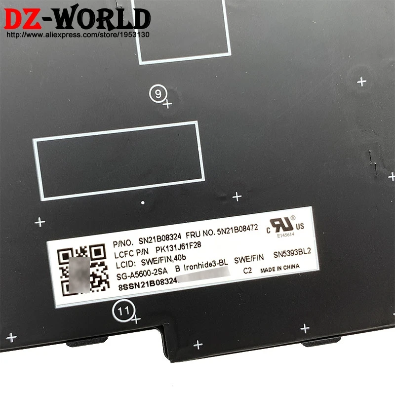 Клавиатура новая Оригинальная серая SE FI шведская финская с подсветкой для