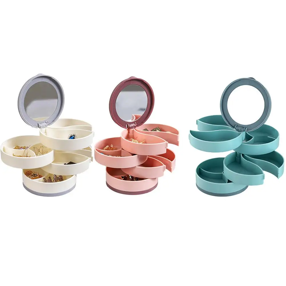 

Вращающийся органайзер для ювелирных изделий-органайзер для хранения ювелирных изделий, держатель для сережек, органайзер, 4-уровневая шка...