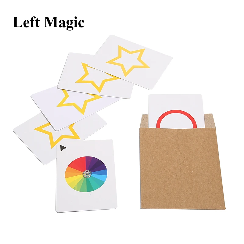 

1set Rotating ESP Prediction Card Magic Tricks Close Up Stage Props Illusion Accessary Magie Magician Fancy Comedy Mentalism Toy