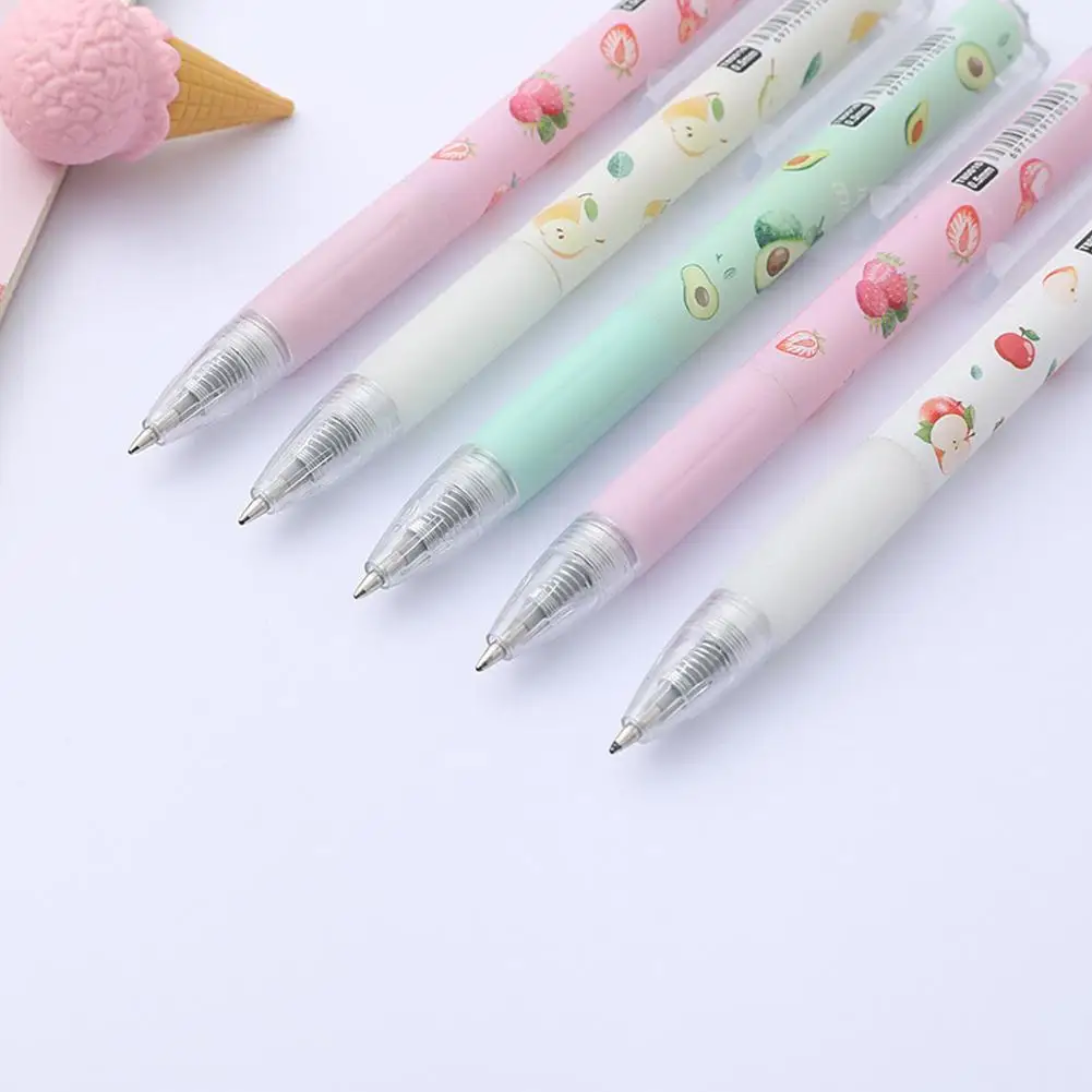 

One Pieces Fine Gel Pen Cute Creative Lovely Fruit Avocado Offices Strawberry Supplies Pear Stationery Student Pen Apple Gi I1K7
