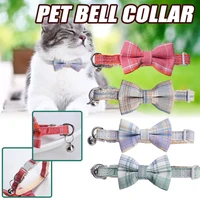 cat butterfly collar with cute bell adjustable comfortable collar pet supplies for small dog cat kitten puppy pet collar