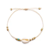 female shell woven rice beads summer anklets for women ankle bracelets on leg chain jewelry gift