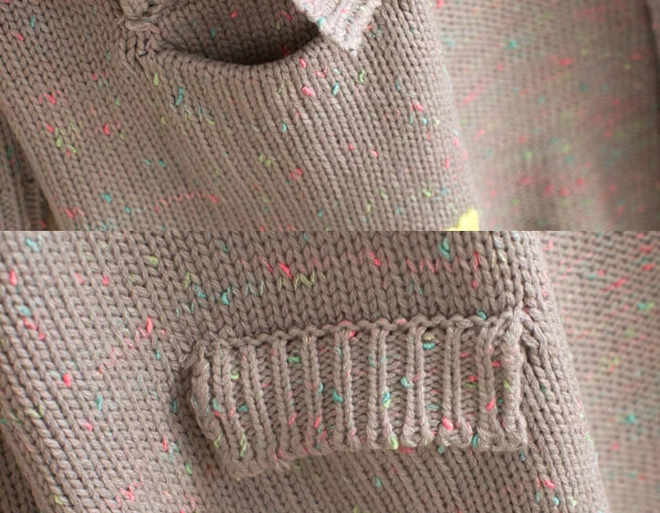 Японские Женские вязаные свитера в горошек с мультяшным рисунком вязаное пальто