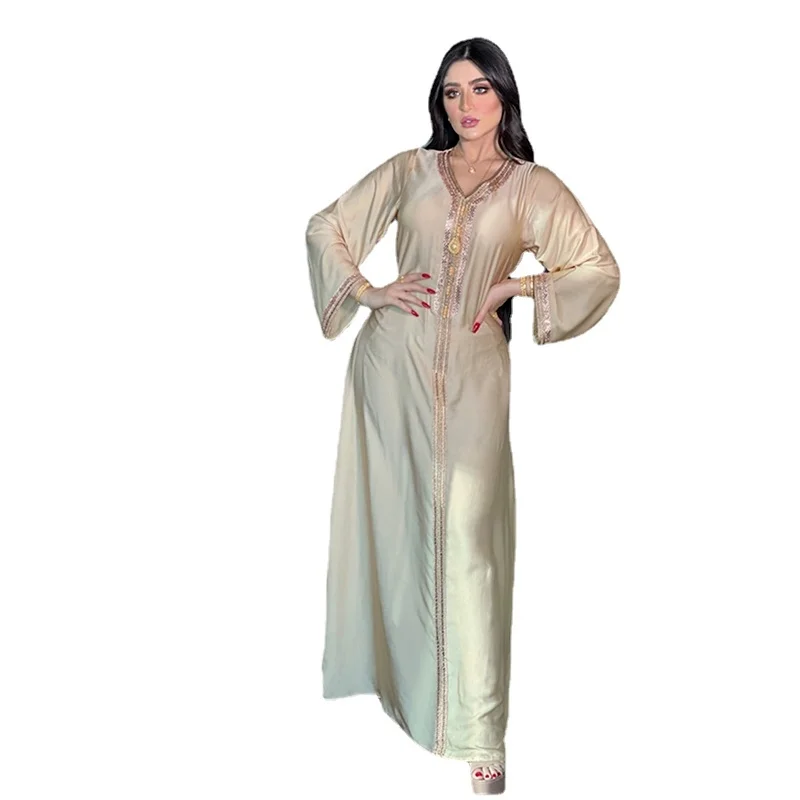 

Eid Satin Abaya Dubai Muslim Dress Turkey Islam Robe Longue Djelaba Femme Musulman Dresses For Women Caftan Marocain De Soiree