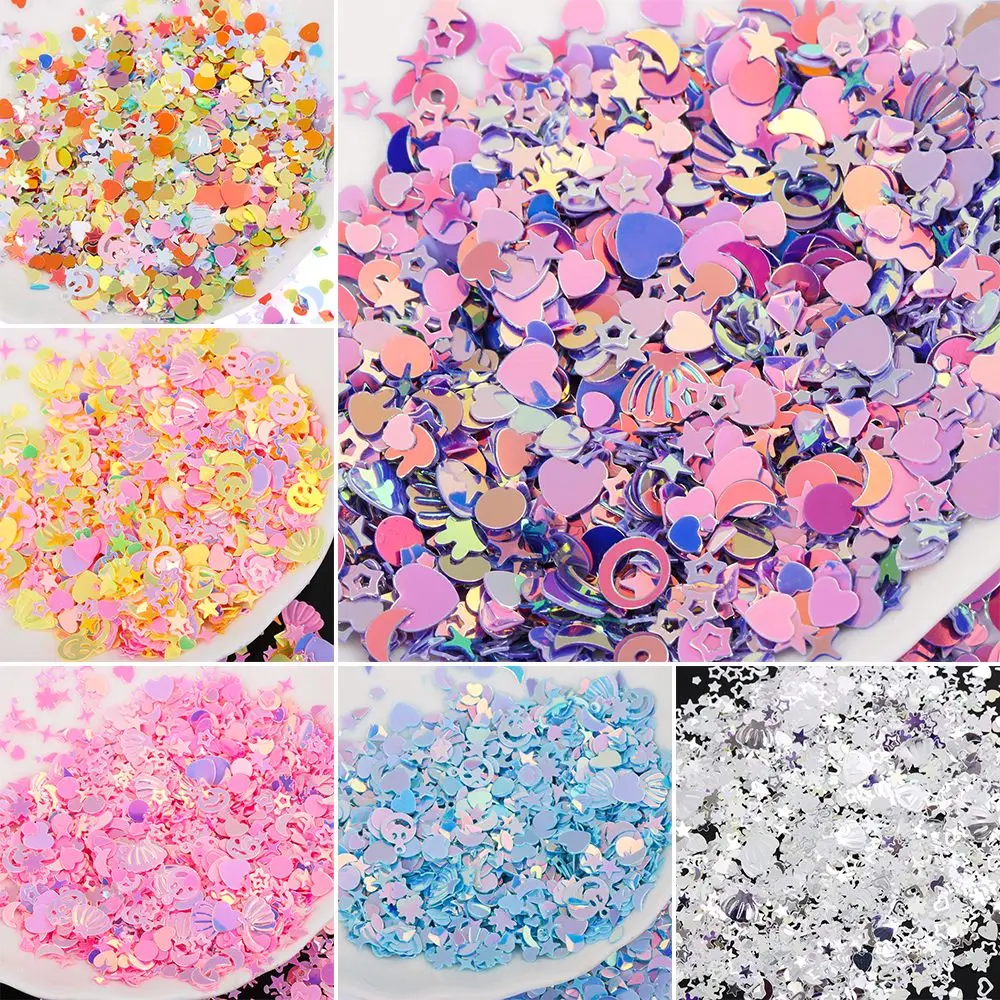 

1200Pcs Tool Garment Decorative Scrapbooking Clothing Sequins Glitter Powder Star Heart Shape Sewing Craft