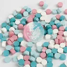 100 шт. красные разноцветные Восьмиугольные штампы Lacre Wax винтажные восковые таблетки для конвертов Свадебные восковые печати Древний сургуч