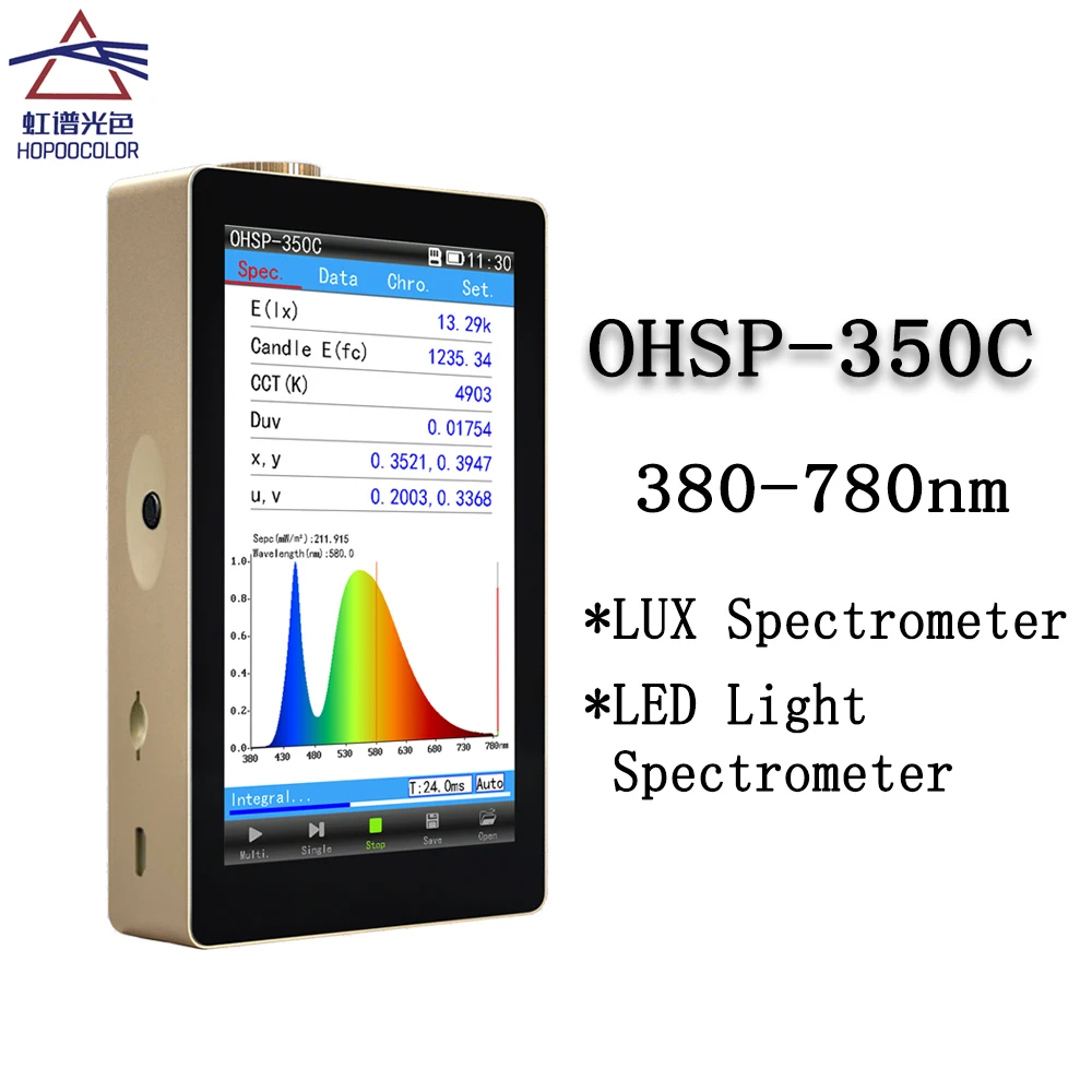 Портативный спектрометр OHSP-350C 380-780 нм светодиодный светильник вой и измеритель