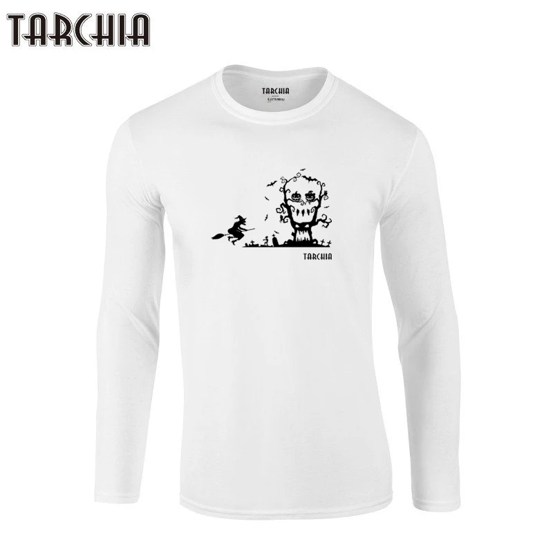 TARCHIA 2021 Модные мужские размера плюс футболка для фитнеса с длинным рукавом