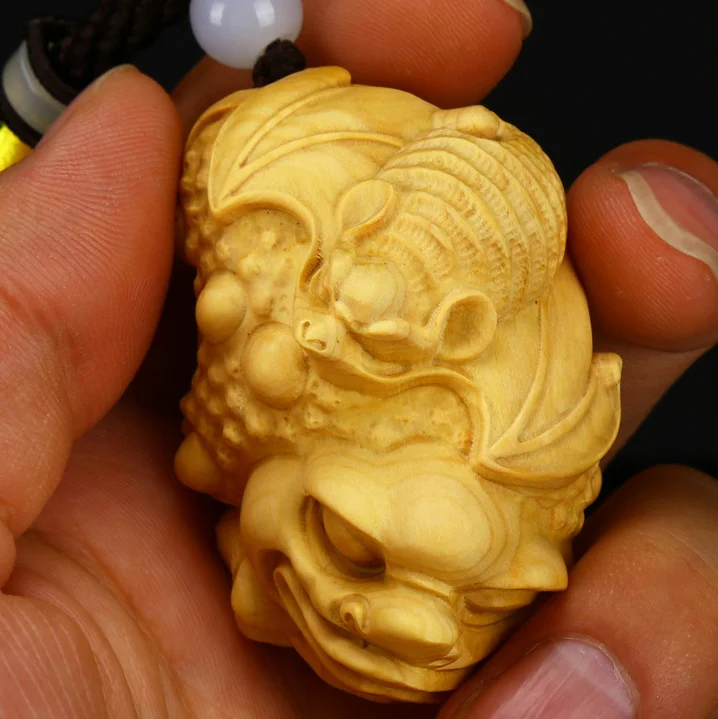 Китайская коробка-деревянная ручная резьба животное богатство ЗОЛОТОЙ жаба