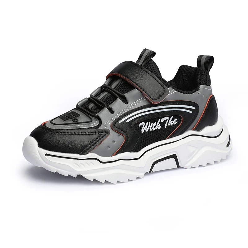 Новая крутая детская обувь для унисекс милая детская обувь для девочек удобные повседневные Дети Мальчики Школа обувь роскошный бренд мальчик спортивные кроссовки - Цвет: hei se