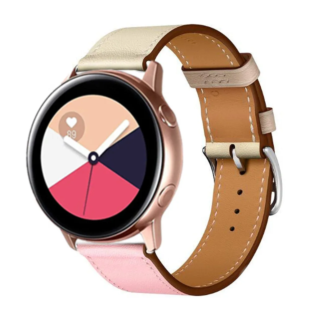 20mm 22mm Leather Loop for Samsung Galaxy Gear Sport S2 S3 Watch Active 42/46mm Strap Huami Amazfit Huawei 2 gt | Наручные часы