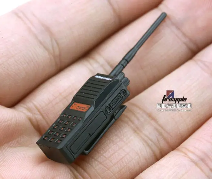 

In stock 1/6 scene props soldier radio walkie-talkie + headset model all plastic material without function 12 inches