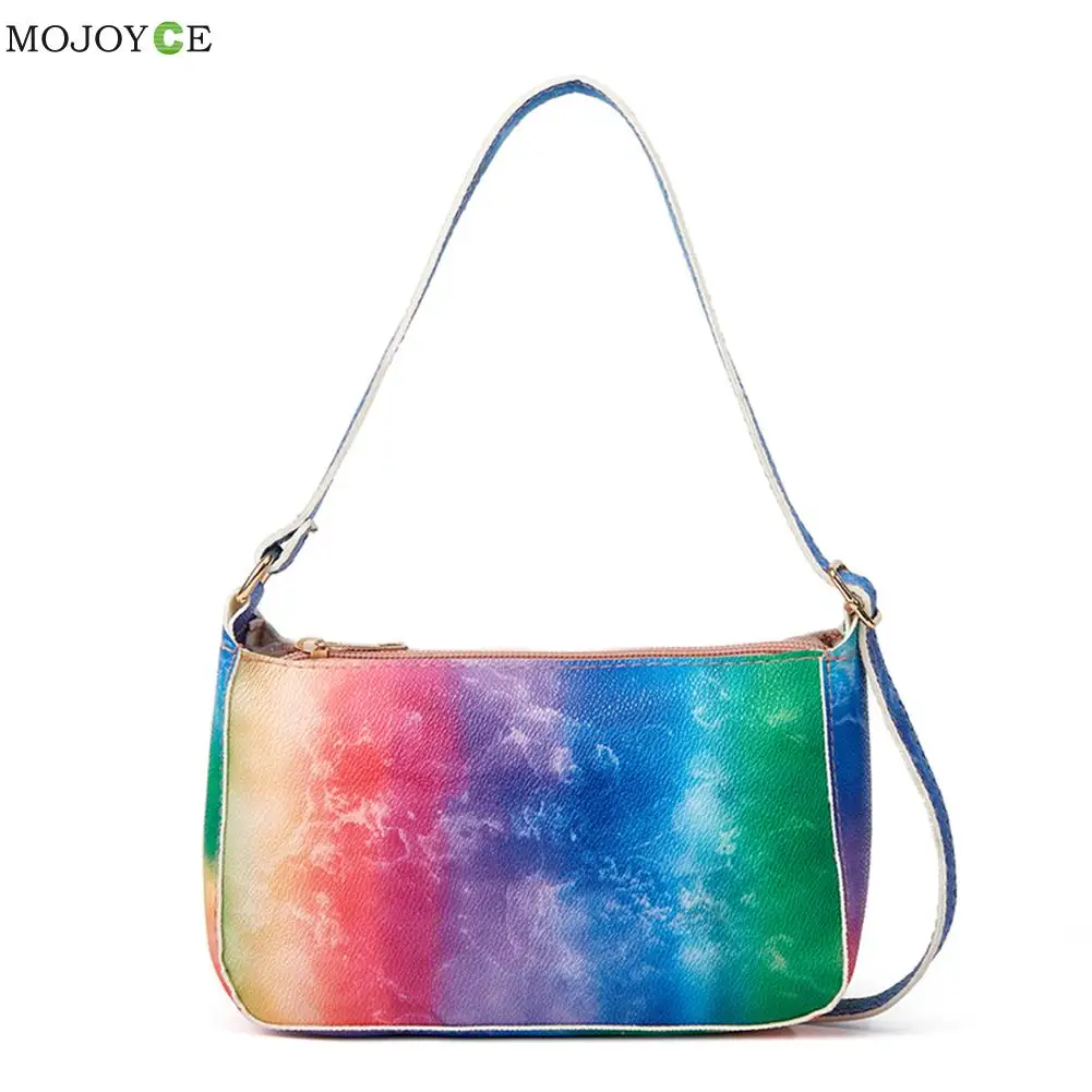 

Шикарные сумки через плечо для женщин, дизайнерская универсальная Сумочка на плечо со змеиным, коровьим и граффити, Сумка с градиентным пер...