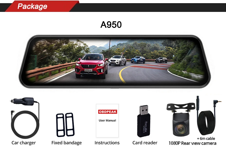 Android 8,1 4G Автомобильный видеорегистратор 1" поток зеркало заднего вида FHD 1080P ADAS DashCam камера видеорегистратор авто регистратор видеорегистратор gps Видеорегистраторы