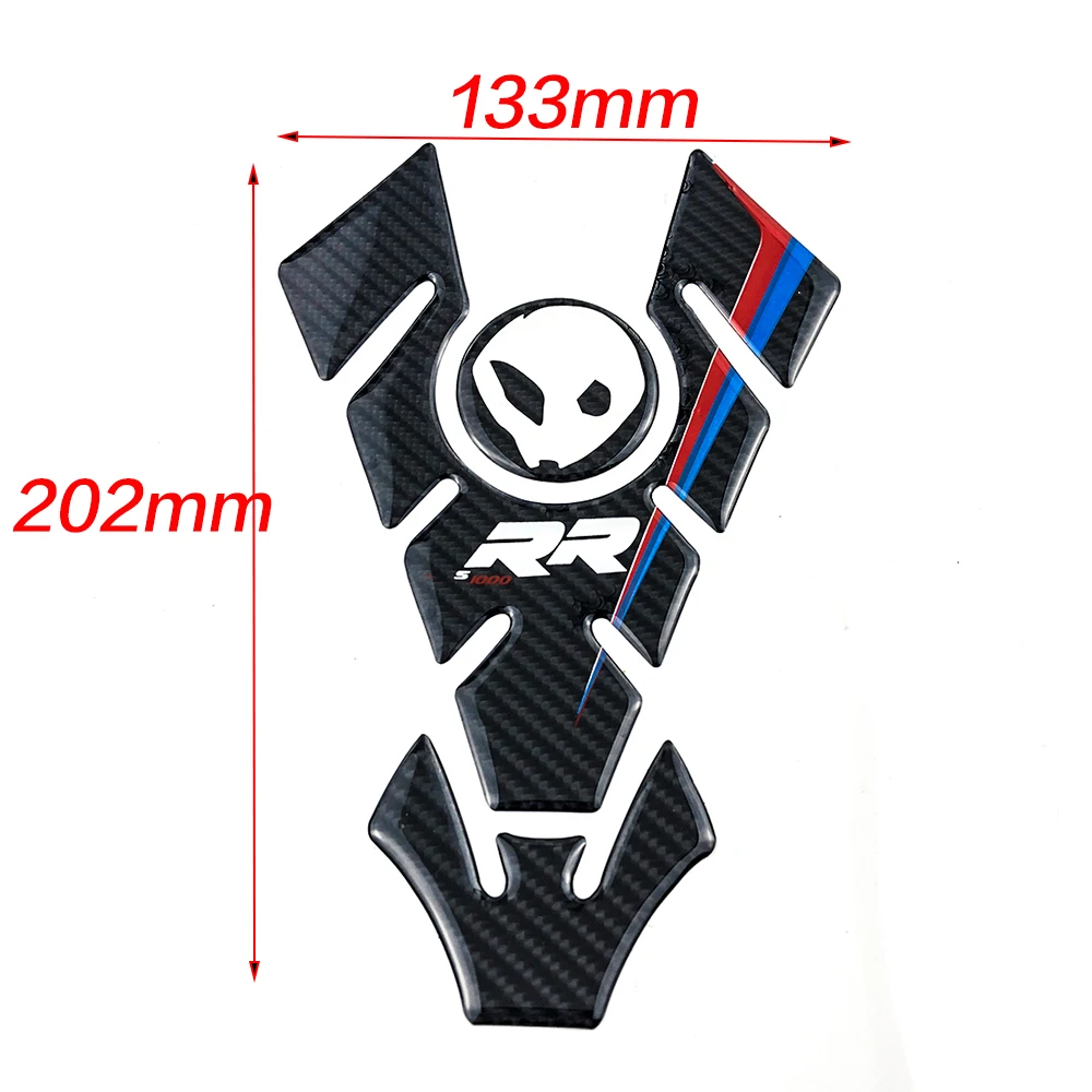 Черная задняя крышка для топливного бака мотоцикла 3D из углеродного волокна