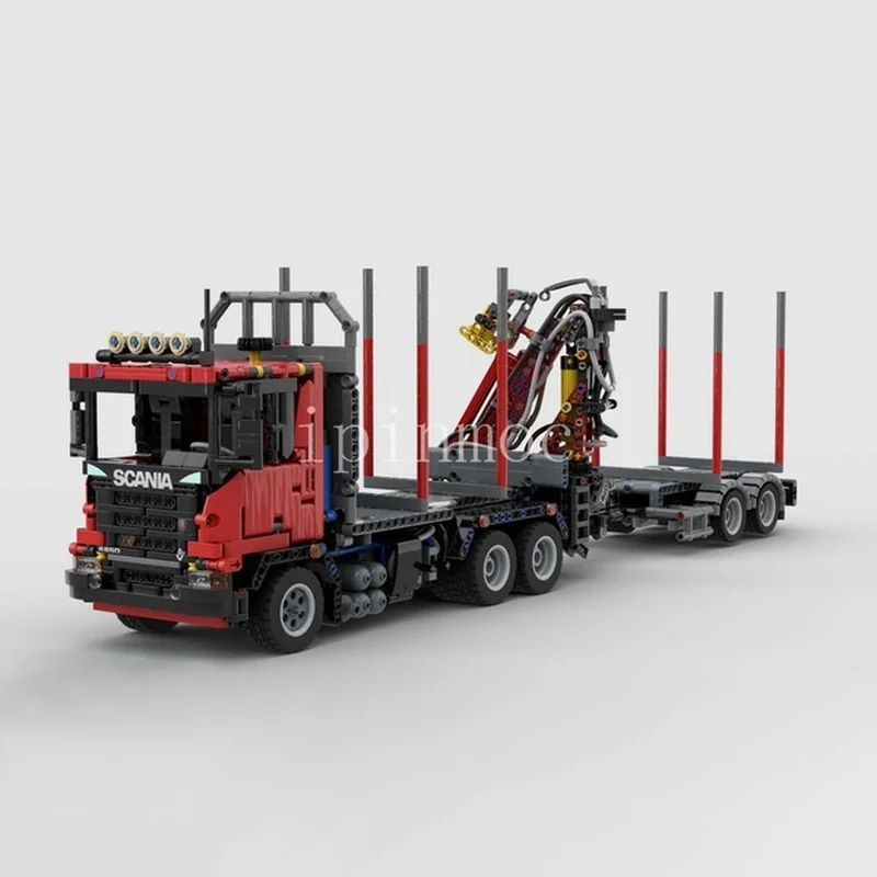 

MOC-65379 XT Series Forestry Engineering Truck Timber Transporter Compatible with Le Hi-Tech Puzzle Engineering Truck