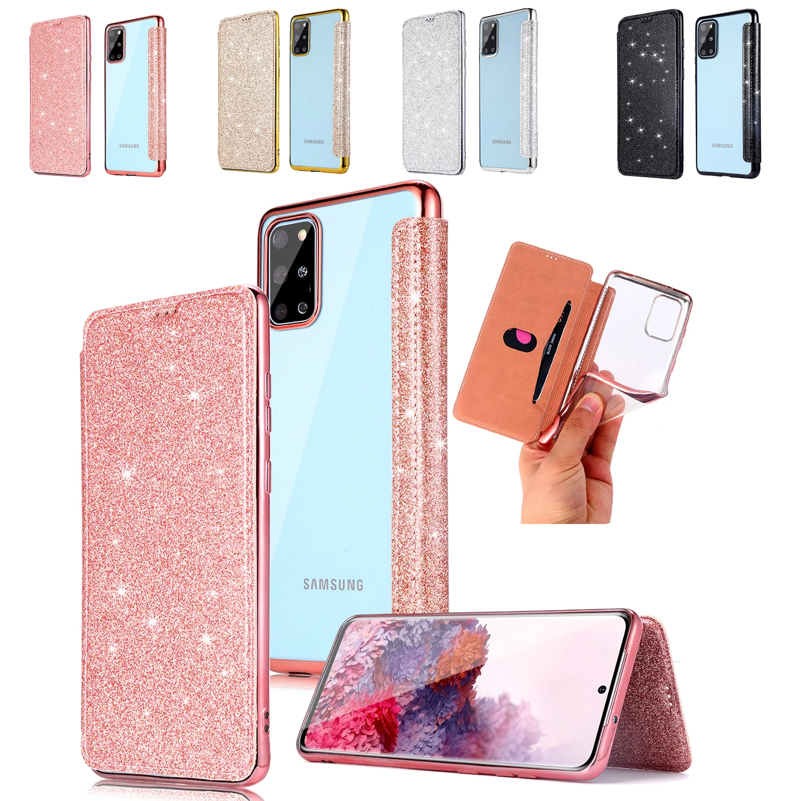 

Bracket Flap For Samsung Galaxy Phones Case Cover S10 S10E S10Plus S9Plus S8 S8Plus S7 S7edge S6 S6edge Note10 Note10Plus Note9