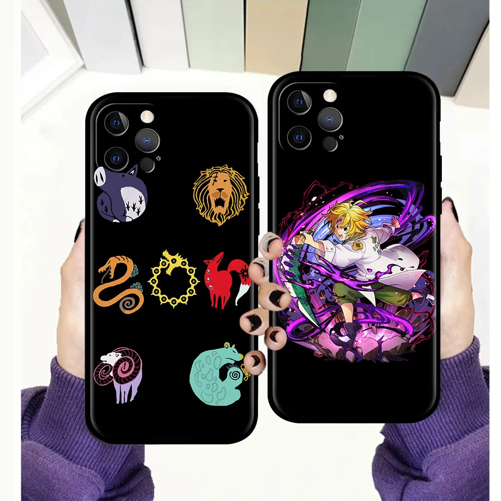 

The Seven Deadly Sins Anime Phone Case For iPhone 11 12 13 Pro Max 7 8 Plus SE 2020 X XR XS Luxury Shell Meliodas Silicone Cover