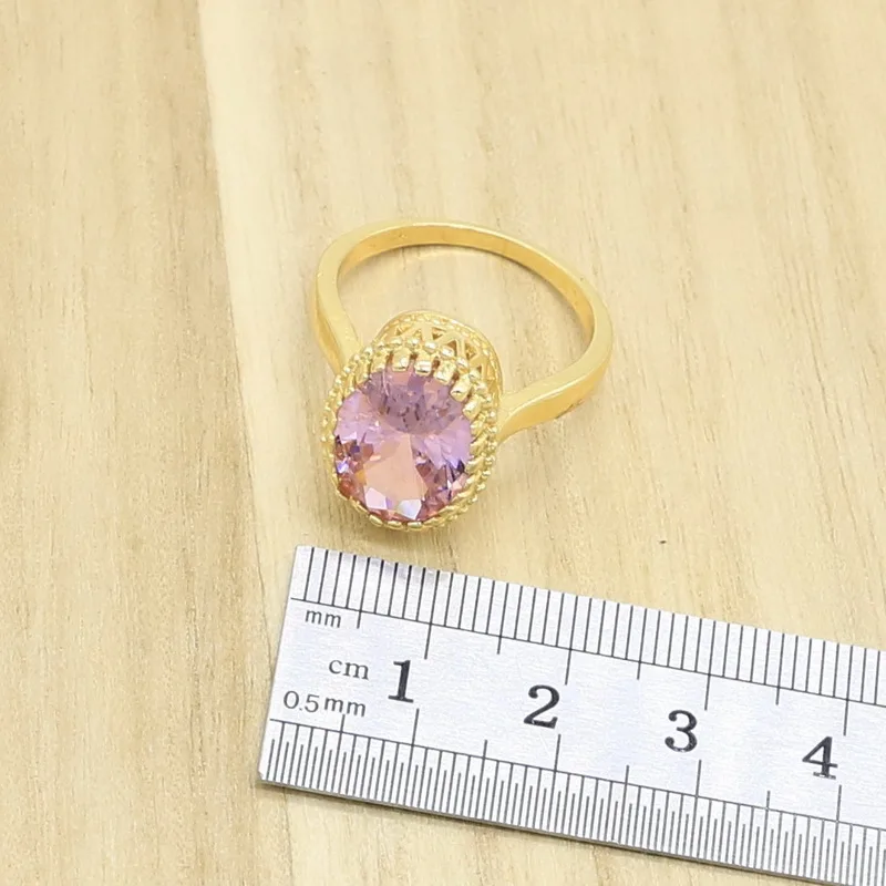 Комплект из колье серёг и кольца с фианитом | Украшения аксессуары