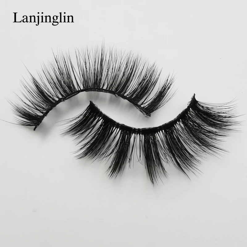 LANJINGLIN, 4/5 пар, норковые ресницы, натуральные, длинные, 3d, норковые накладные ресницы для наращивания, пушистые, без грубости, макияж, накладные ресницы