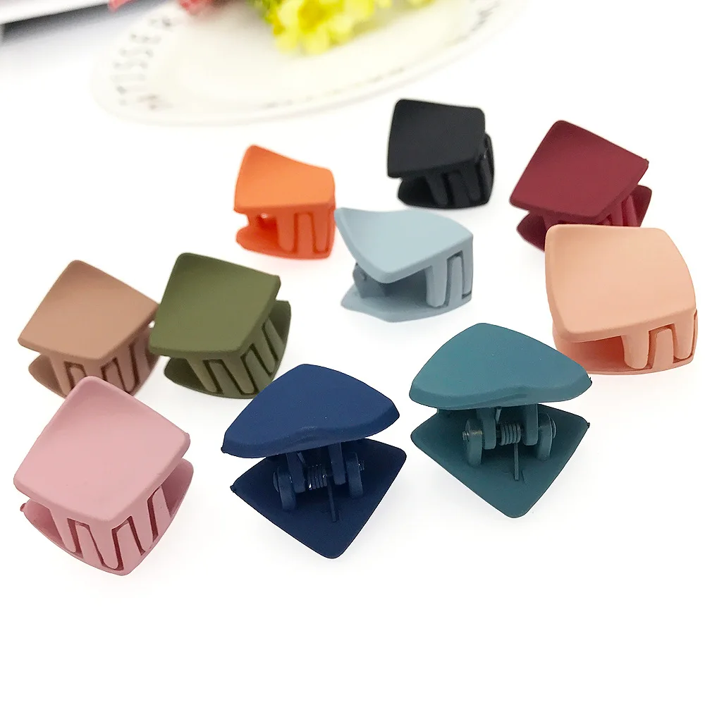 Новинка 2020 женские резиновые заколки для волос матовый Однотонный женский краб