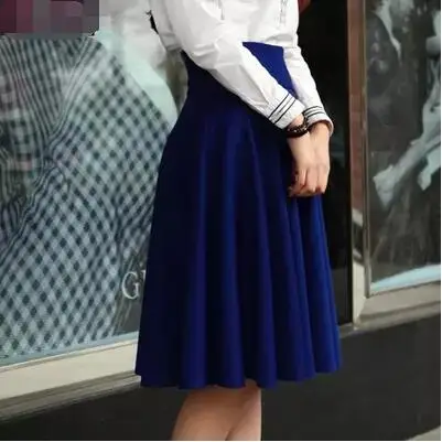 Элегантная плиссированная юбка с высокой талией зеленые белые расклешенные юбки