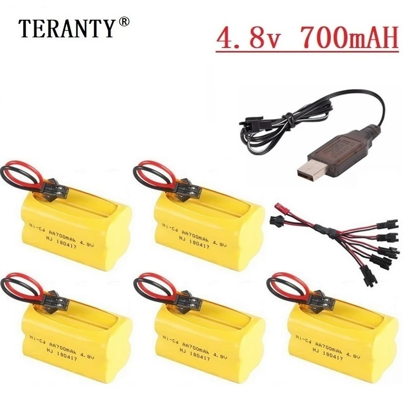 (SM Plug) Ni CD 4 8 в аккумулятор + USB зарядное устройство для радиоуправляемых игрушек
