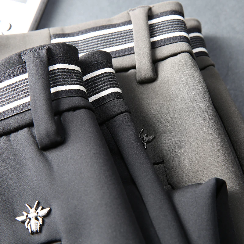 JSBD Новые повседневные брюки для мужчин деловые прямые свободные clash цветные