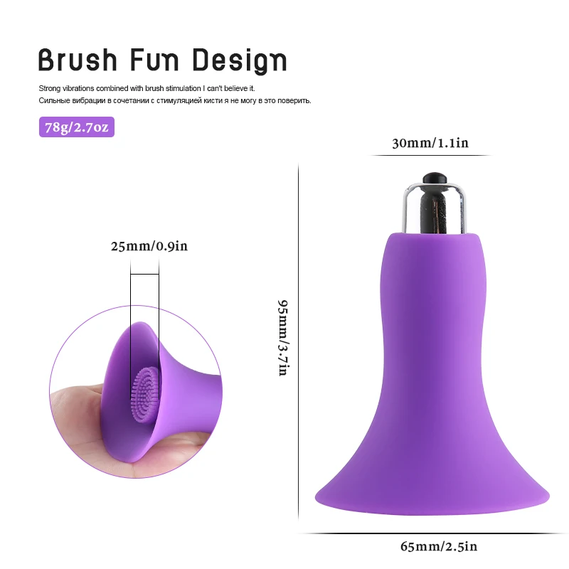 Женский Вагина Клитор Вибратор соска массажер Вибрирующая щетка стимуляция