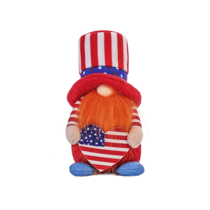 

Independence Day Gnome Heart Patriotic Veterans Day Nisse Tomte American President Election Decor 4th of July Gift