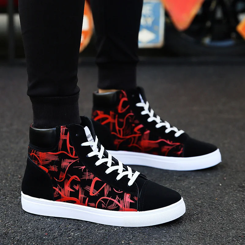

New Men Casual Shoes Fashion Men Shoes High Top Sneakers Men Vulcanized Shoes Platform Sneakers Quality Mens Sneakers Masculinas