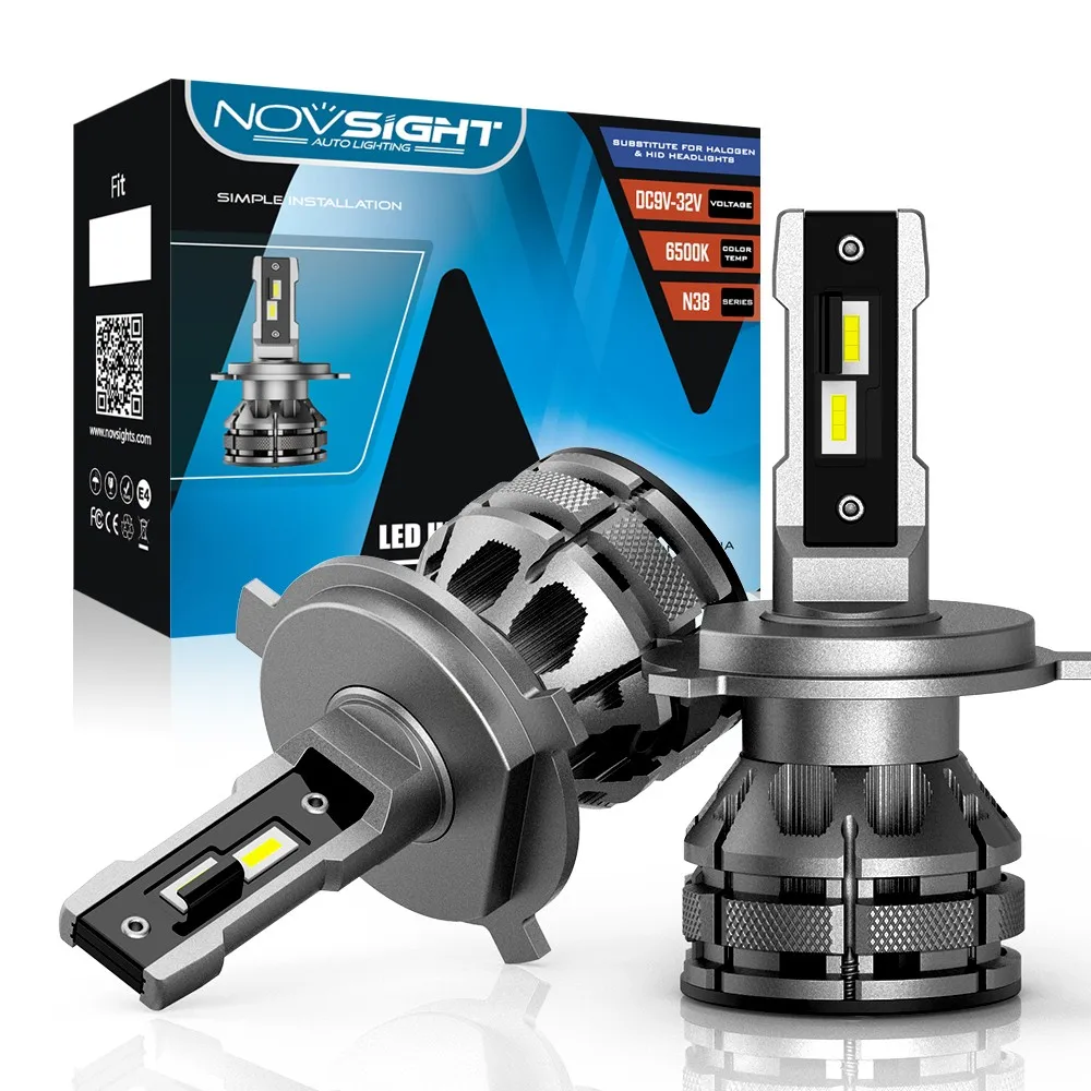 

New 80W Super Bright Car Headlights Bulbs Novisght LED Headlamp Front Lights H4 Car Headlight Fog Lamp