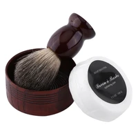 3pcs shaving set faux hair shaving brush wooden brush bowl handmade shaving soap 3 in 1 professional shaving tool kit