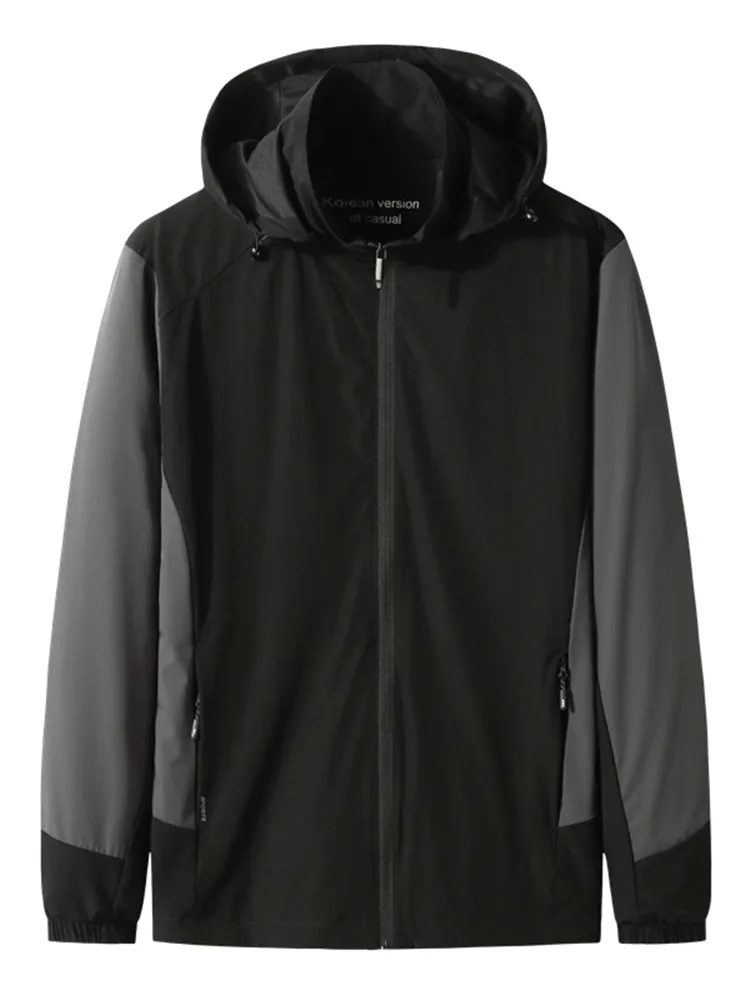 

Men's hoodie Jackets Men Large Sizes Streetwear Spring Autumn Tracksuit Men Hooded Coats Mens loose Cargo Outdoor Sweatshirt