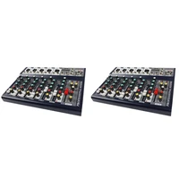 sound card audio mixer sound board console desk system interface 7 channel usb bluetooth mixing effect stereo