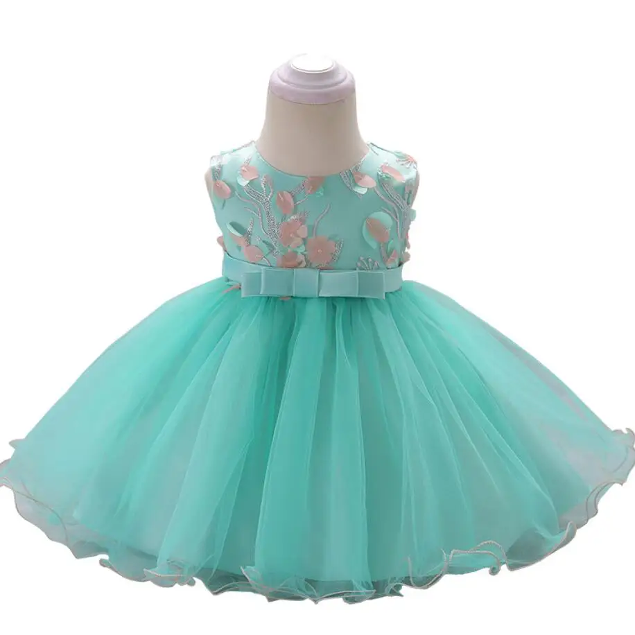Новое модное поступление детское платье с цветочными лепестками для девочек