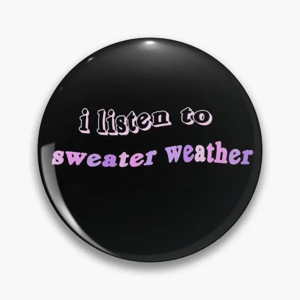 

Я слушаю свитер, погода, мягкая кнопка, булавка, мультяшный Забавный воротник, влюбленный, женский подарок, шляпа, лацкан, модный металлический милый