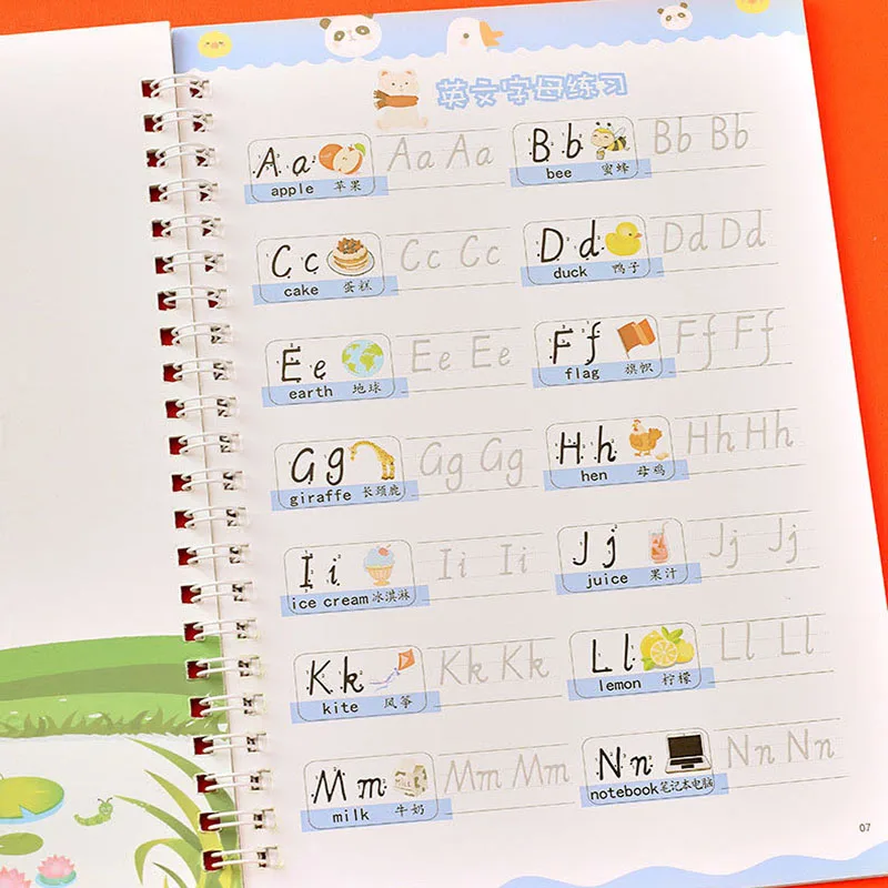 Тетрадь для обучения каллиграфии 3 книги арабским цифрам на английском языке |