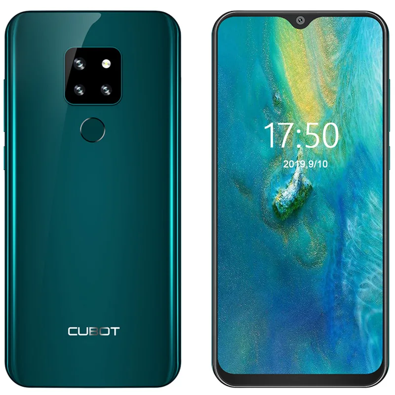 Смартфон Cubot P30 6," экран капли воды FHD+ 2340x1080p 4 Гб RAM+ 64 ГБ ROM Памяти Android 9,0 Pie Система Helio P23 Телефон SONY AI задние тройные камеры Поддержка Распознавания лица 4000 мАч Батарея 4G LTE Сети - Цвет: Green
