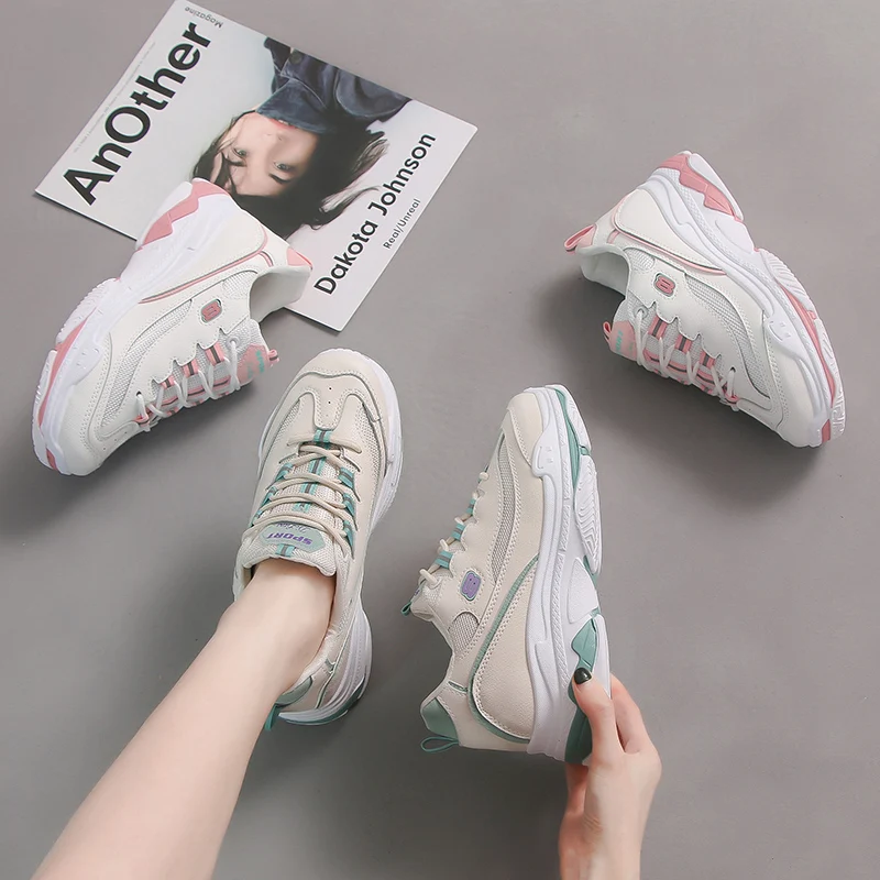 

XEK shoes woman sneakers chunky basket femme sneakers women new thick sole platform sneakers shoes ST458