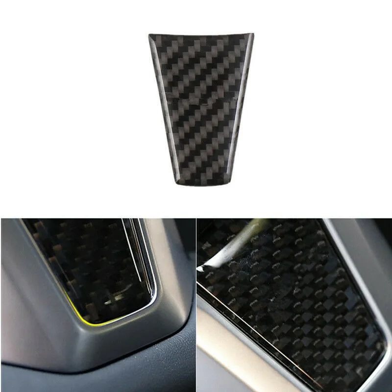 

1PC Steering Wheel Cover Accessories Black Real Carbon Fiber High Quality