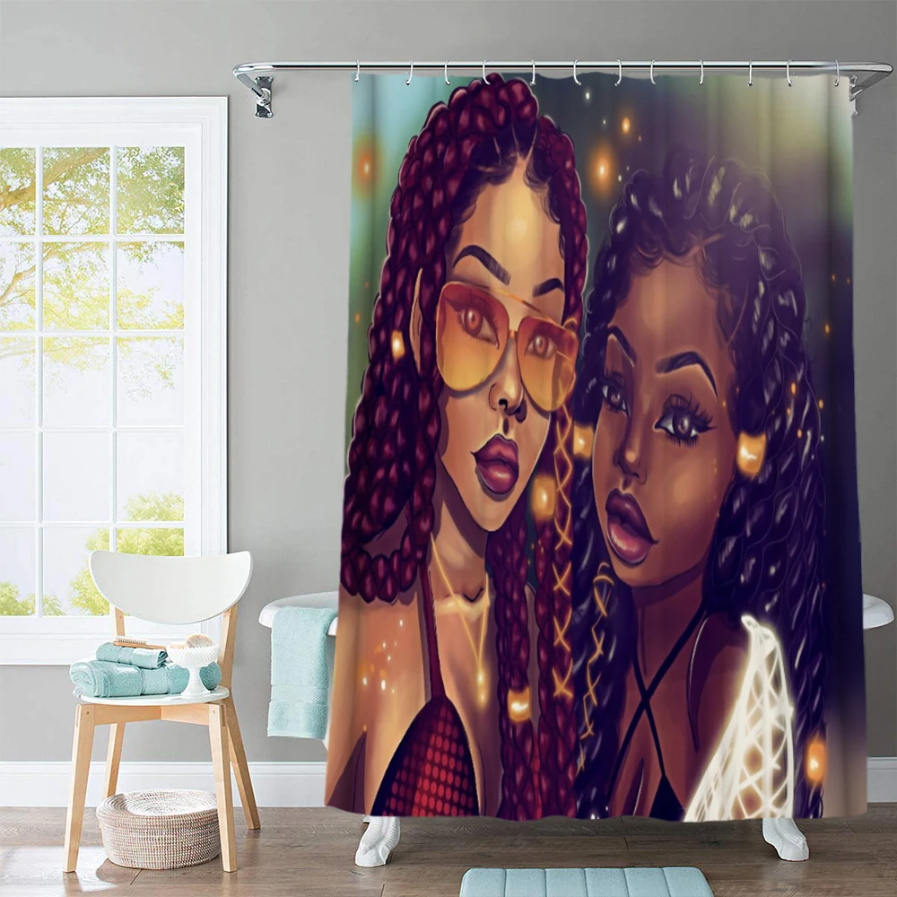 Занавески для ванной в Африканском и американском стиле мужчин женщин комплект